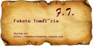 Fekete Tomázia névjegykártya